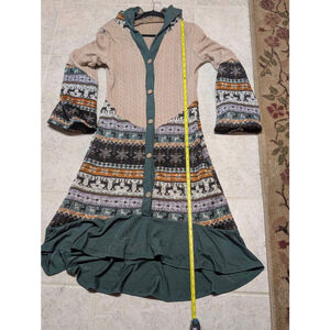 Women's Dressfo Dress, M, Green and Beige (Fits like S)